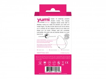 Védo Yumi pink Fingervibrator mit Halterung 6 cm