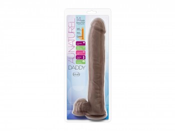Double Layer Dildo Daddy Au Naturel 35 cm braun