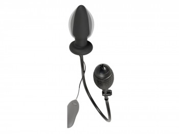 Inflatable Vibro-Analplug mit Pumpball und Fernbedienung