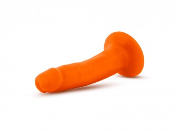 Neo Sensa Feel leicht gebogener Dildo 15 cm neonorange