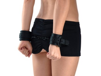 Neopren Hand- und Fußfesseln mit Hogtie Fesselkreuz