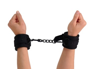 Neopren Hand- und Fußfesseln mit Hogtie Fesselkreuz