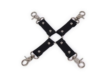 Neopren Hand- und Fußfesseln mit Hogtie Fesselkreuz