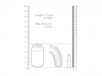 MANCAGE 11 Peniskäfig mit Analplug aus Kunststoff 11,5 cm trans