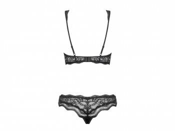 Obsessive Dessous Set mit Spitze und Strassdetail schwarz Gr. L/XL