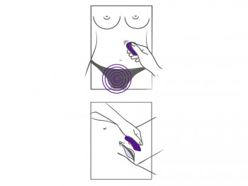 Sweet Smile Auflegevibrator mit 10 Vibrationsmodi und Fernbedienung