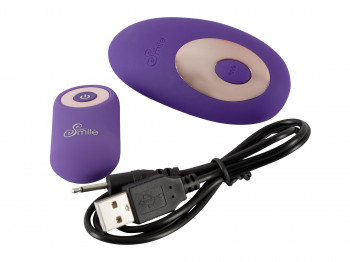 Sweet Smile Auflegevibrator mit 10 Vibrationsmodi und Fernbedienung