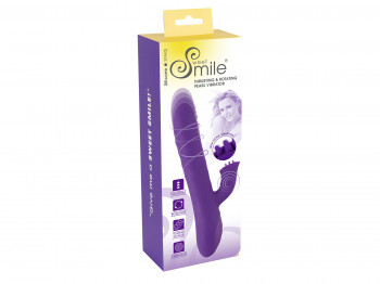Sweet Smile Thrusting & Rotating Pearlvibrator lila 24 cm