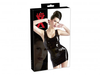 Schwarzes Latex Minikleid Gr. M