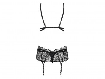 Obsessive 3-teiliges Straps-Set in schwarz