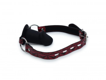 Dildoknebel Cock Gag - Silikon Mundknebel schwarz rot