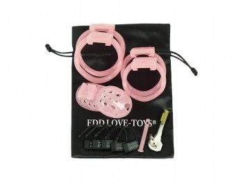 Durable Cage Peniskäfig inkl. 4 Ringe pink