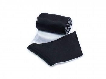 Premium Satin Bondage-Schal schwarz weiß