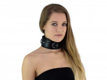 Bondage Halsband gepolstert schwarz