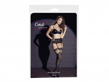 Cottelli Legwear Straps-Strumpfhose im modischen Zebra-Look