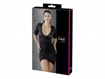 Cottelli Party Halbarm-Minikleid mit Raffung schwarz Gr. M