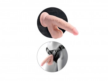 King Cock Dildo Triple Density Cock with Swinging Balls 21 cm