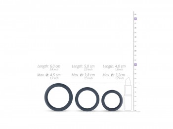 Boners Flat Rings - Silikon Cockring 3er Set