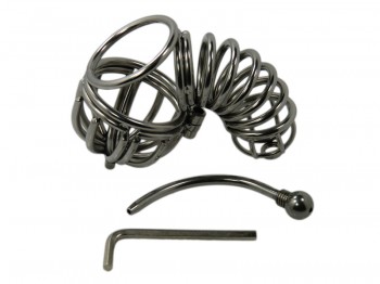 Peniskäfig mit Dilator und Hodenkorb lang