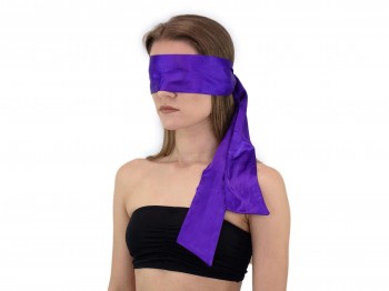 Premium Satin Bondage-Schal Violett