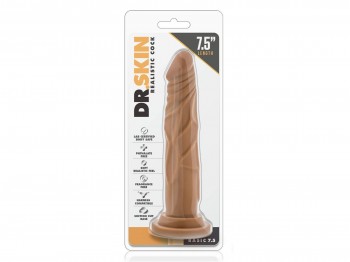 Dr. Skin Realistic Dildo schlank mit Saugfuß 19 cm hellbraun