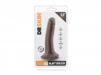 Dr Skin Dildo mit Saugfuß 13 cm braun