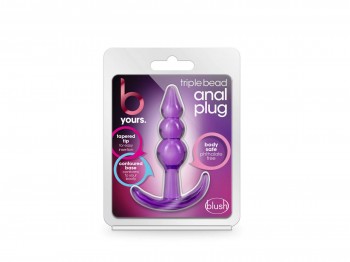 B Yours Triple Bead Anal Plug lila 9 cm B Yours Triple Bead Anal Plug lila 9 cm
