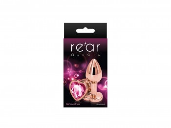 Rear Assets rose gold Heart Plug pink