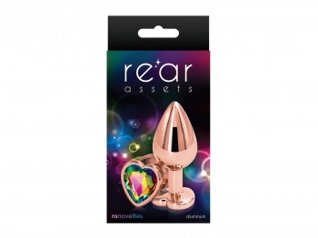 Rear Assets rose gold Heart Plug medium bunt
