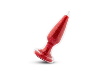 Easytoys Glas Analplug Edelstein Rot