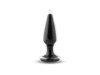 Easytoys Glas Analplug Edelstein Schwarz