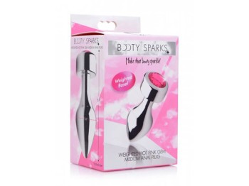 Booty Sparks Analplug mit rosanem Kristall medium