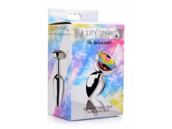 Booty Sparks Rainbow Heart Butt Plug