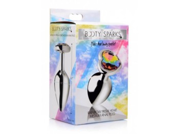 Booty Sparks Rainbow Heart Butt Plug medium