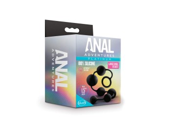 Anal Adventures Platinum Large Anal Beads schwarz