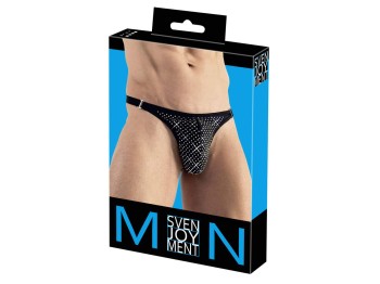 Svenjoyment String mit Glitzer-Steinen Gr. L