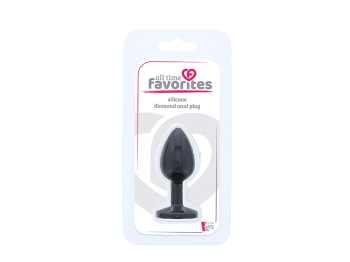 All Time Favorites Silikon Plug mit rosanen Kristall