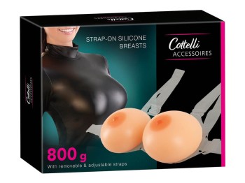 Cottelli Accessoires Silikonbrüste mit Trägern 800 g Umschnallbusen