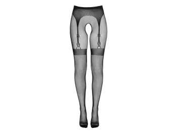 Cottelli Legwear Strumpfhose mit eingewebter Strapsgurt-Optik