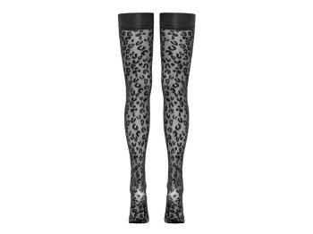 Cottelli Legwear Strümpfe in Leo-Look Gr. L