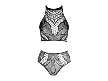 NO:XQSE Top und Slip ouvert im Set schwarz