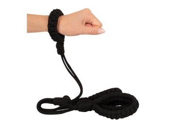 Bad Kitty Cuff Set Rope Hogtie schwarz