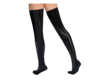 Black Level Overknee-Bettstiefel aus Lack Gr. M/L