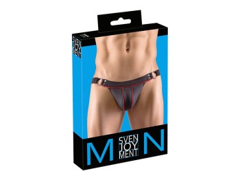 Svenjoyment Po-freier Jockstring in Neopren-Optik Gr. XXL
