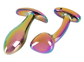 ANOS Metal Butt Plug Set in Rainbow Colours