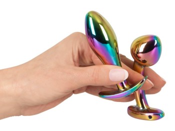 ANOS Metal Butt Plug Set in Rainbow Colours