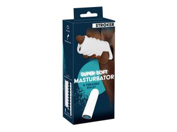 Stroker Super Soft Masturbator & Vibrating Bullet weiß