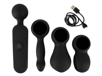 Couples Choice Massagestab mit 3 soften Aufsätzen