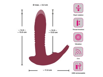 Javida RC Hands-free 3 Function Vibrator