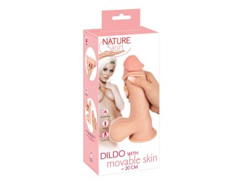 Nature Skin Dildo with moveable Skin medium 19 cm